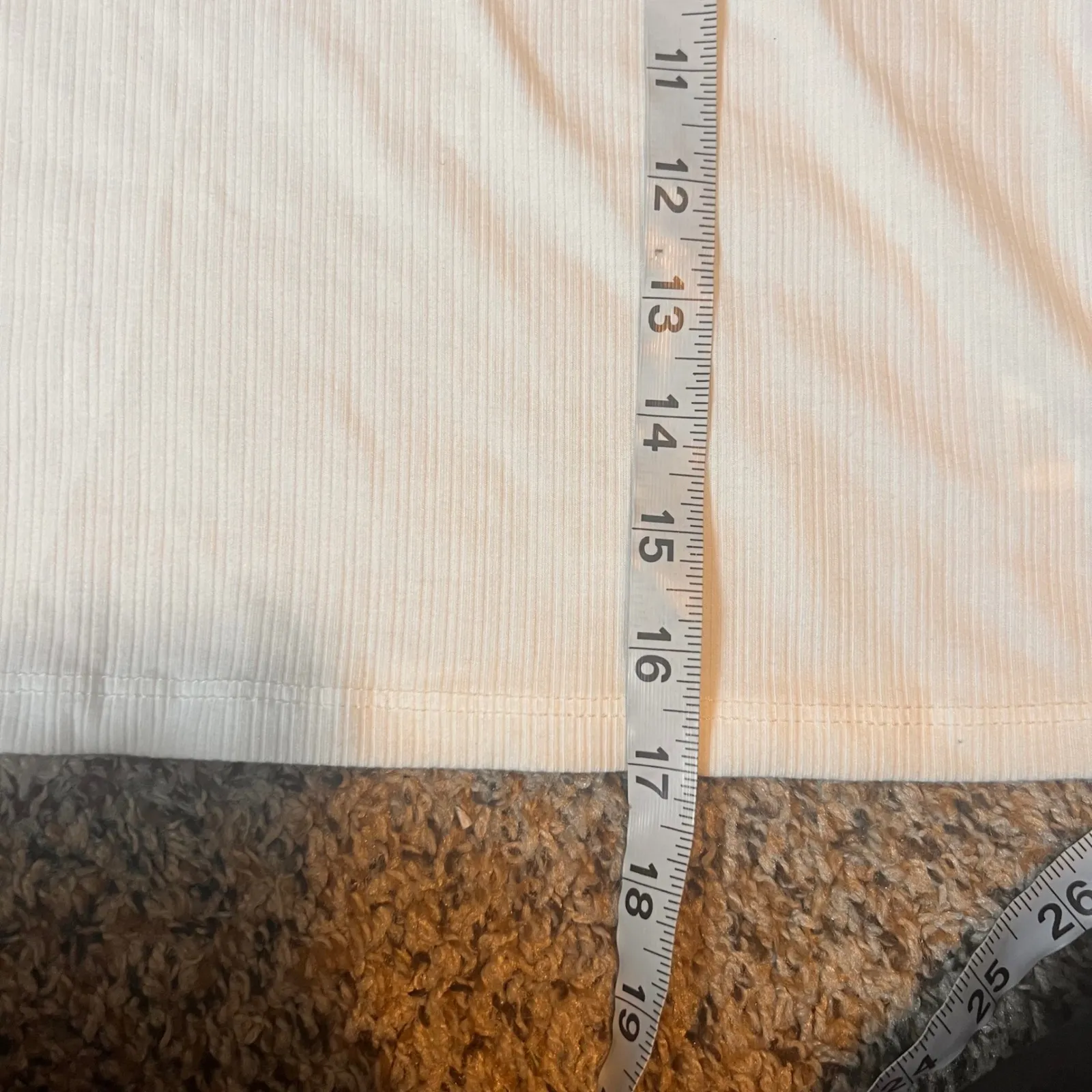 Altard State White Ribbed Cropped‎ Polo Shirt Size L Made in USA - Image 4