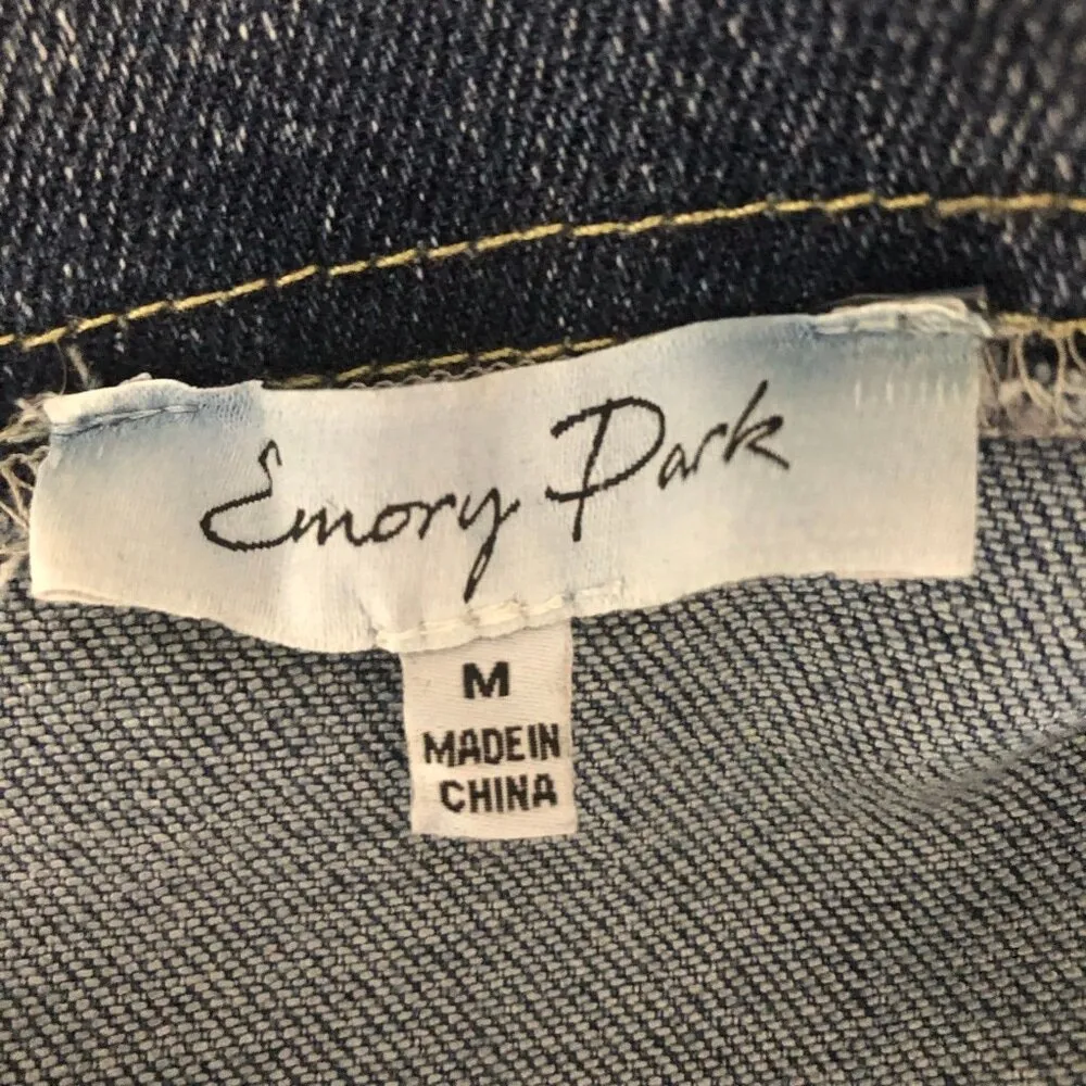 Emory Park Denim Jumpsuit Bell Bottoms Light Blue Size Medium - Image 10