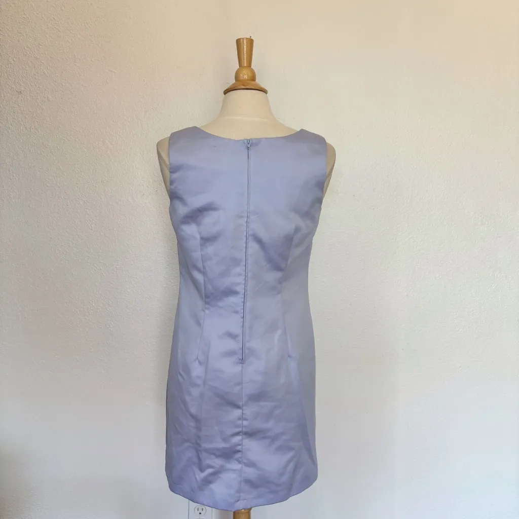 Vintage Purple Satin Sleeveless Mini Cocktail Dress Size 8 - Image 6