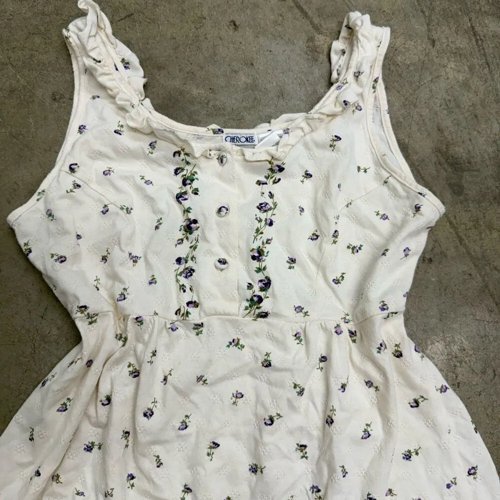 Vintage coquette lace pointelle babydoll floral floral dress - Image 2