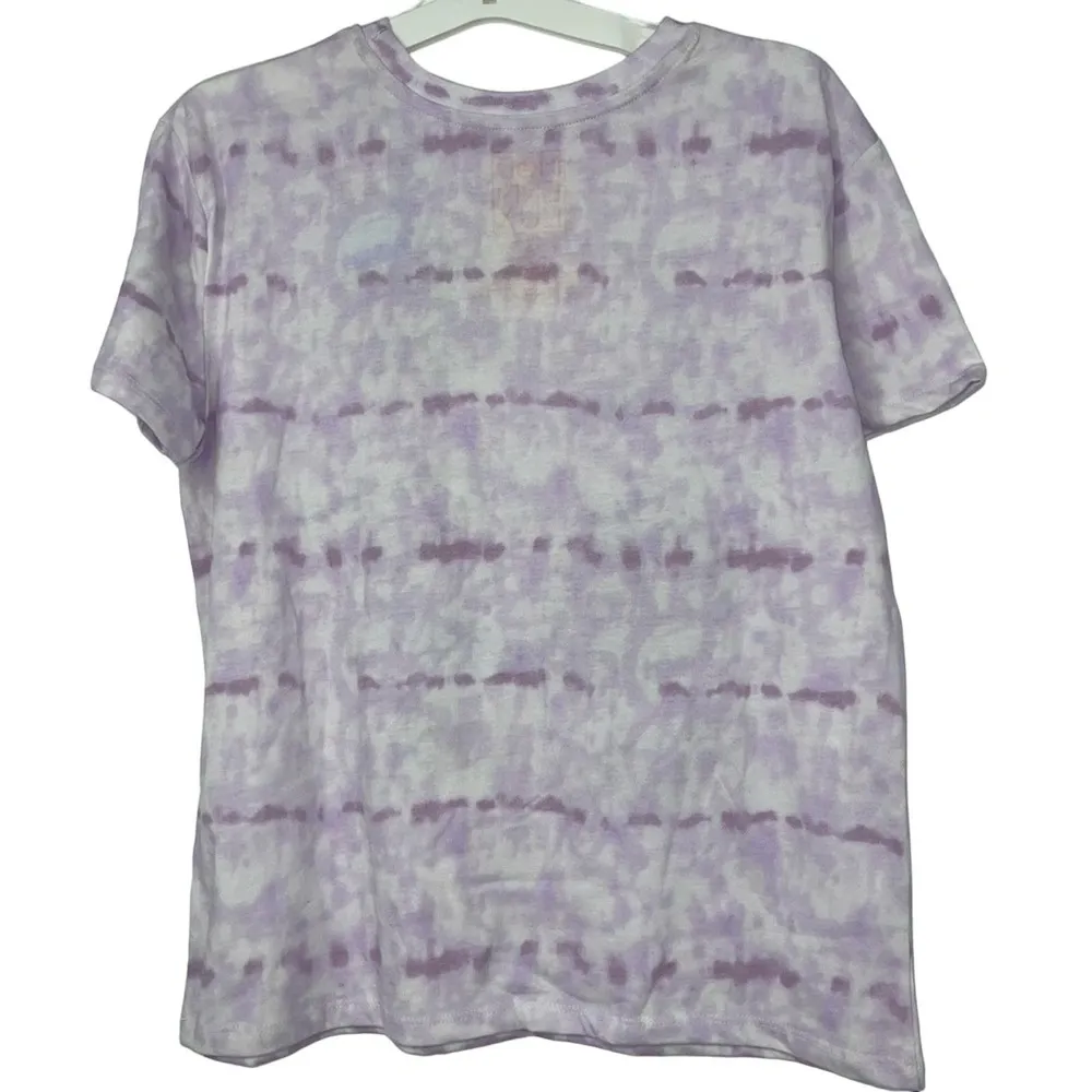 MODERN LUX PURPLE TIE-DYE GRAPHIC DESIGN LIGHTWEIGHT TEE XS - Image 2