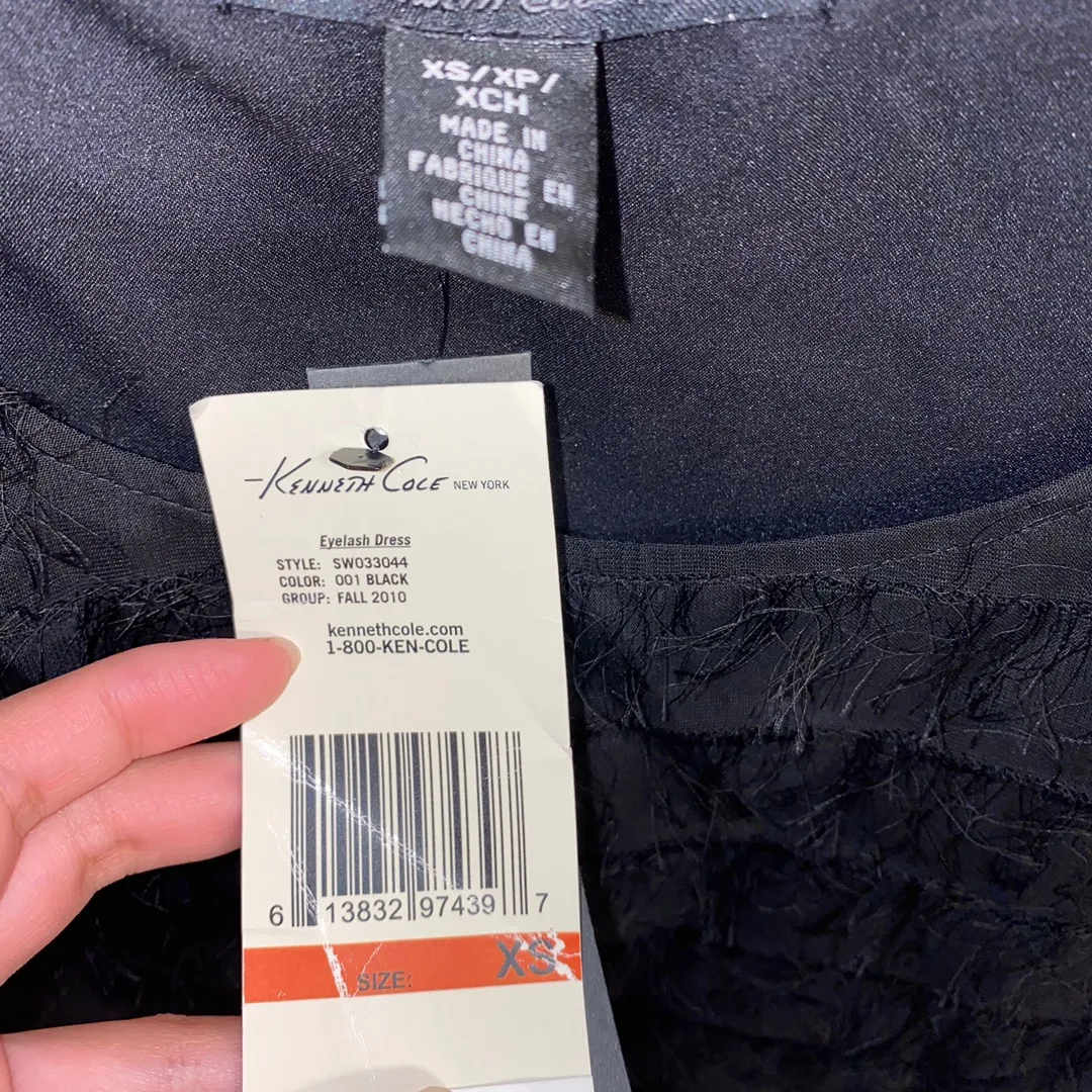 NWT $159  A Line Tiered Black Crew Neck Dress XS - Image 8