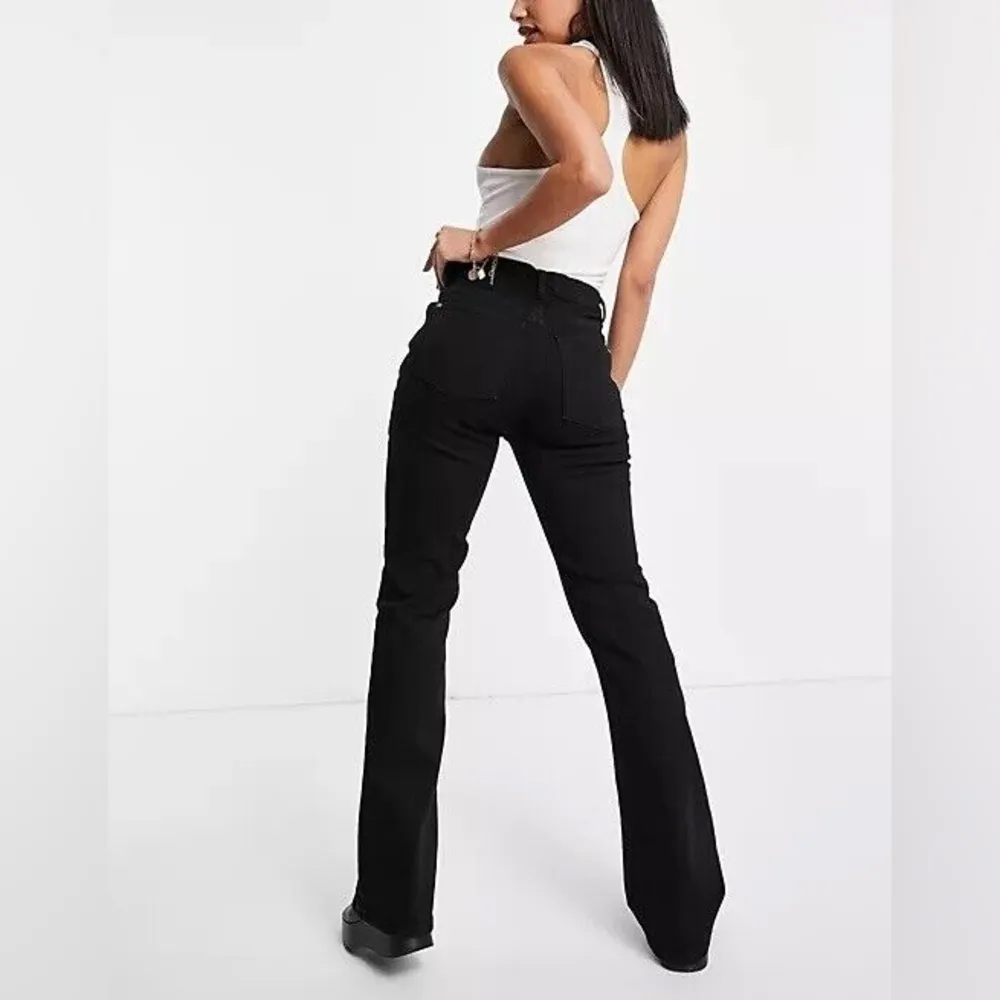 Free People NWT We the Free High Rise French Girl Black Flare Jeans Size 32 - Image 2