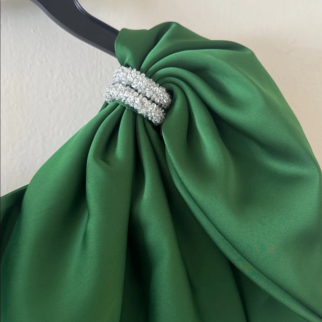 Sachin & Babi Aubrey One Shoulder Satin Charmeuse Gown, Size 8, $725 - Image 7