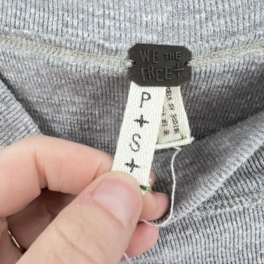 We The Free Women's Palisades Off Shoulder Dolman Sleeve Top Blouse Gray Size PS - Image 8