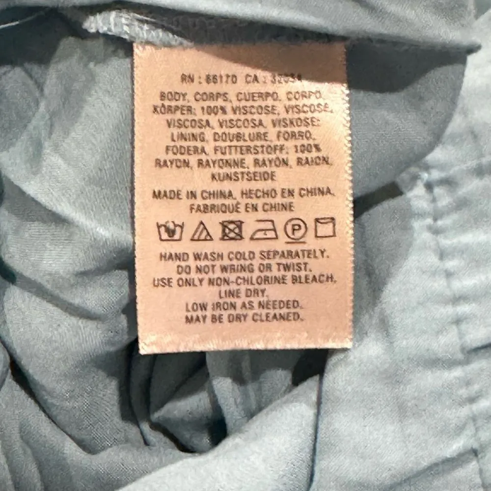 Anthropologie Maeve Rosalia Wrap Dress Blue Women’s 8 - Image 4