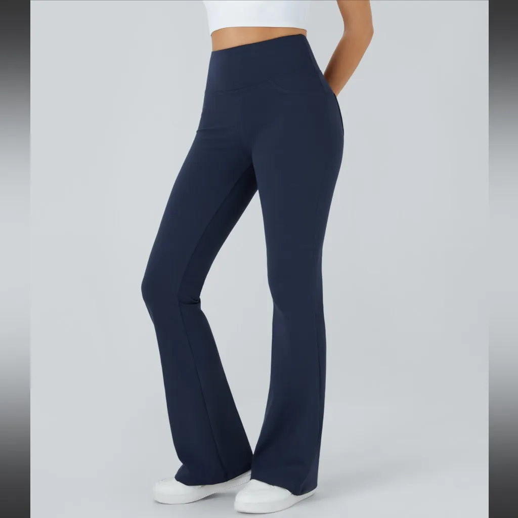 Halara High Waited Pocket Flare Yoga Leggings - Image 3