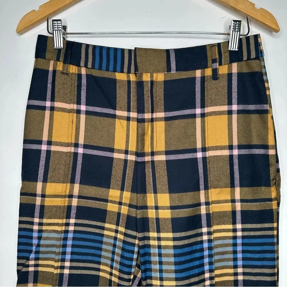 Urban Outfitters Claire Plaid Trouser Crop Pants Size 6 - Image 4