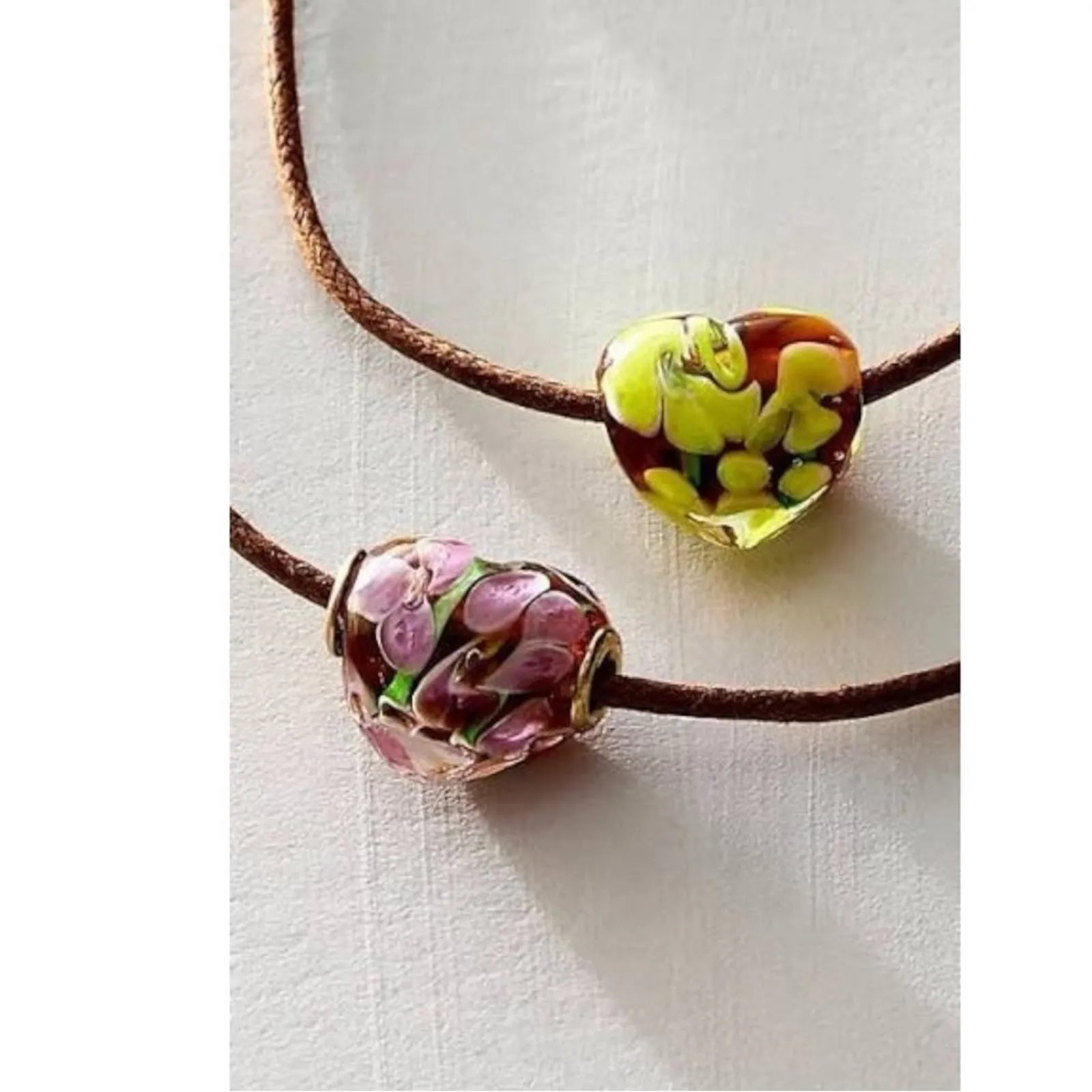 Free People Sinatra Choker in Black Floral Bohemian Glass Pendant Necklace NWT - Image 10