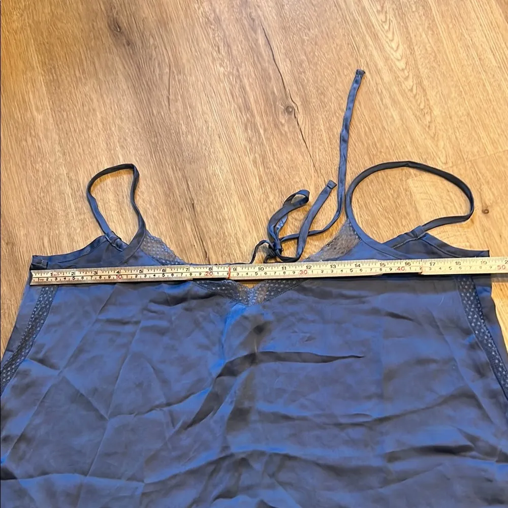 Aerie Blue Sheer Trim Silky Cami Swing Tank Top Size S - Image 5