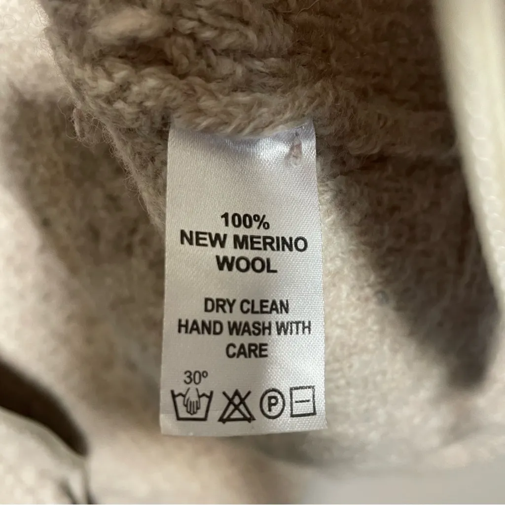 MAGEE 100% Merino Wool Knit Zip Vest Jacket Size L - Image 6