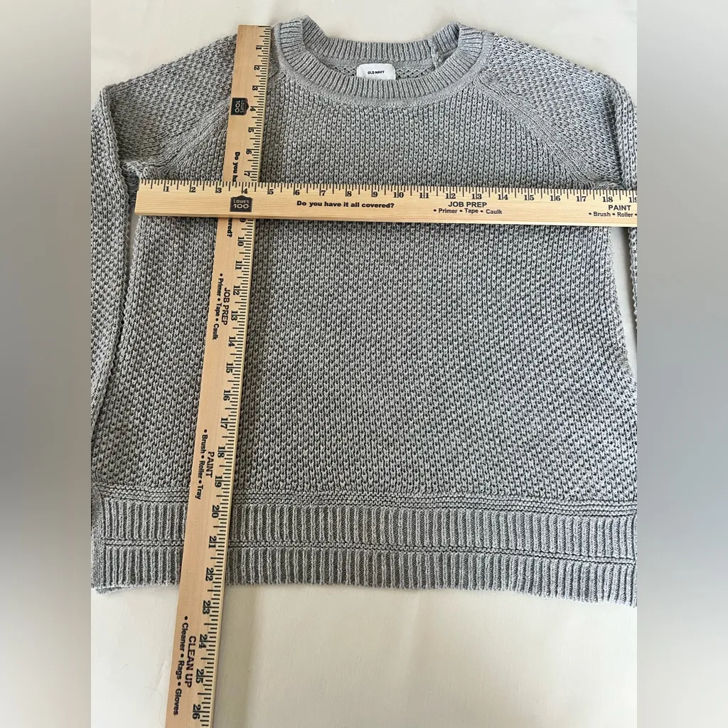 Old Navy Women's Knit Sweater Pullover Size Small Gray Crewneck Long sleeve - Image 6