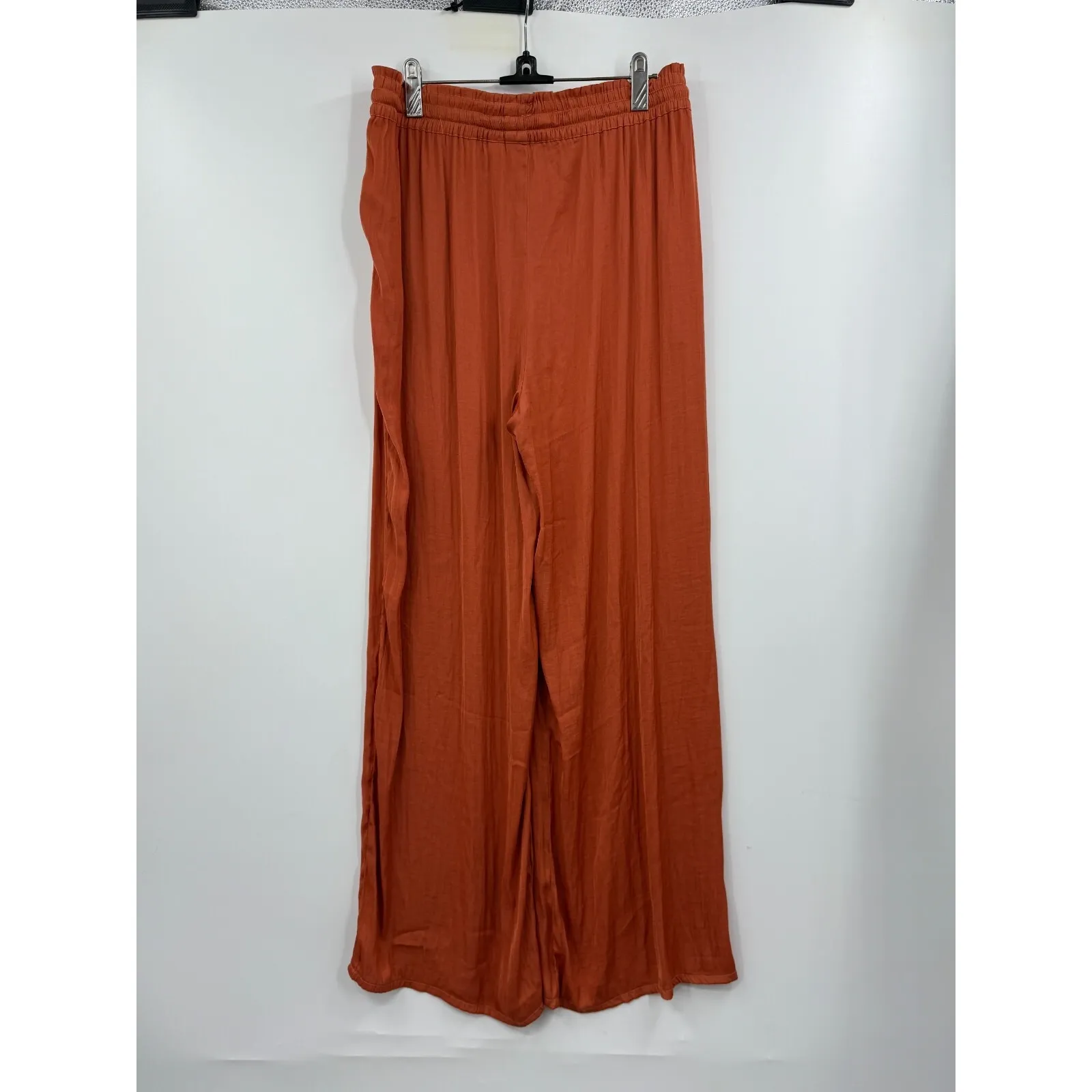 Joie Pants Womens Pull On Drawstring Wide Leg Orange Boho Beach Size‎ Medium - Image 7