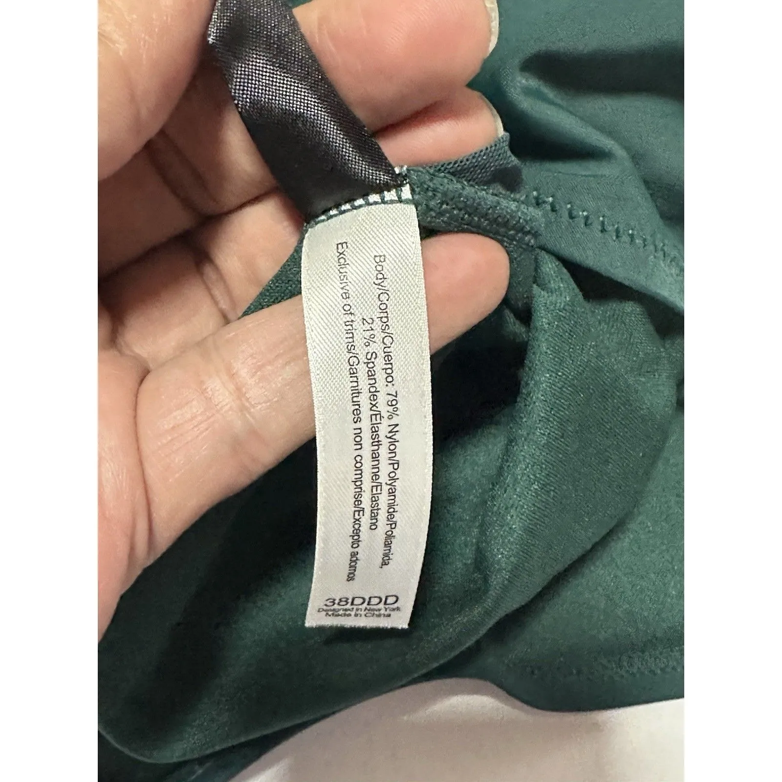 Adore Me Women's Zola One Piece Swimwear in June Bug Green Size 38 DDD - Image 10