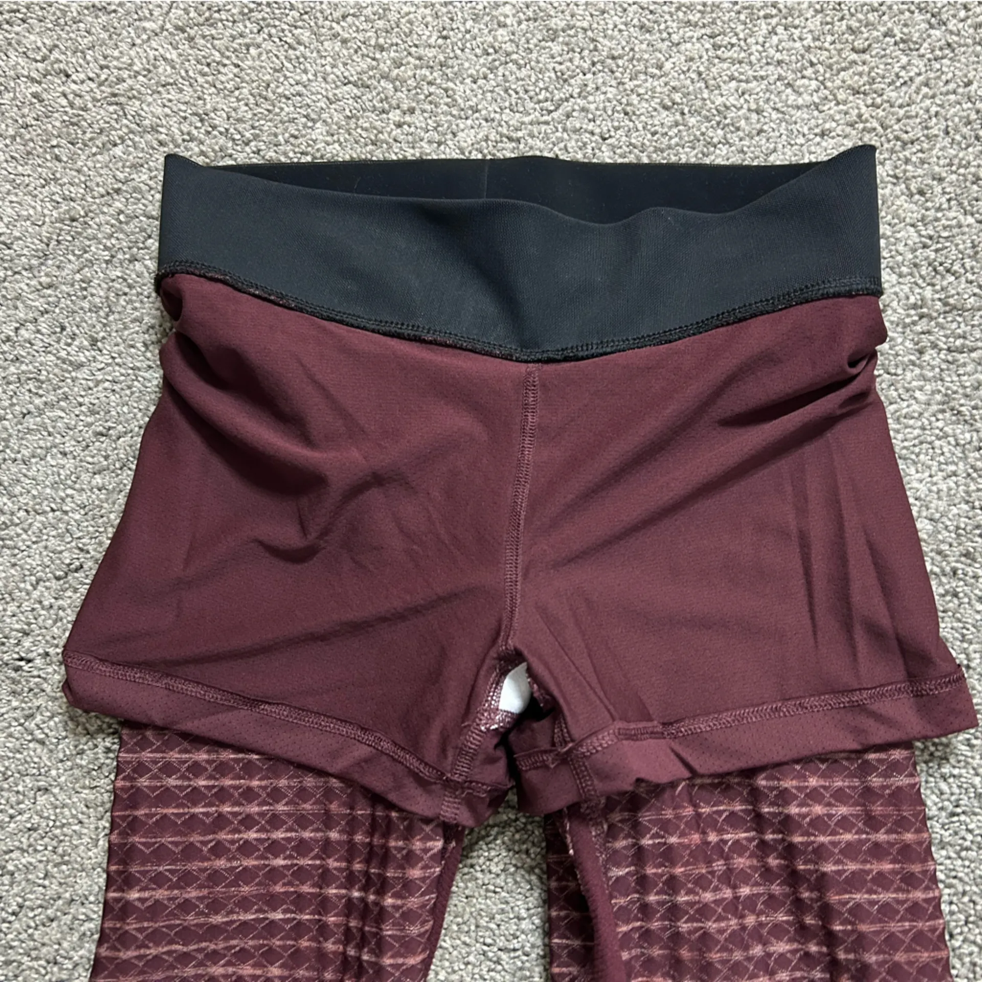 Nike Pro Hyperwarm Tights Burgundy Crush/Black size Small - Image 7