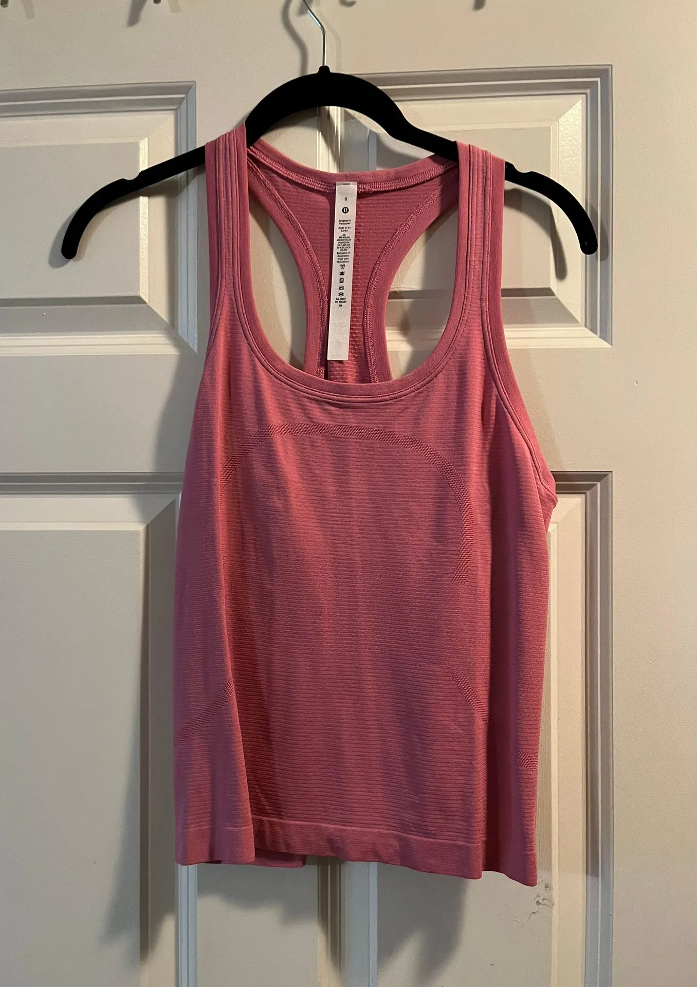Swiftly Tank Tank Top Race Length Pink Blossom Size 6 - Image 2