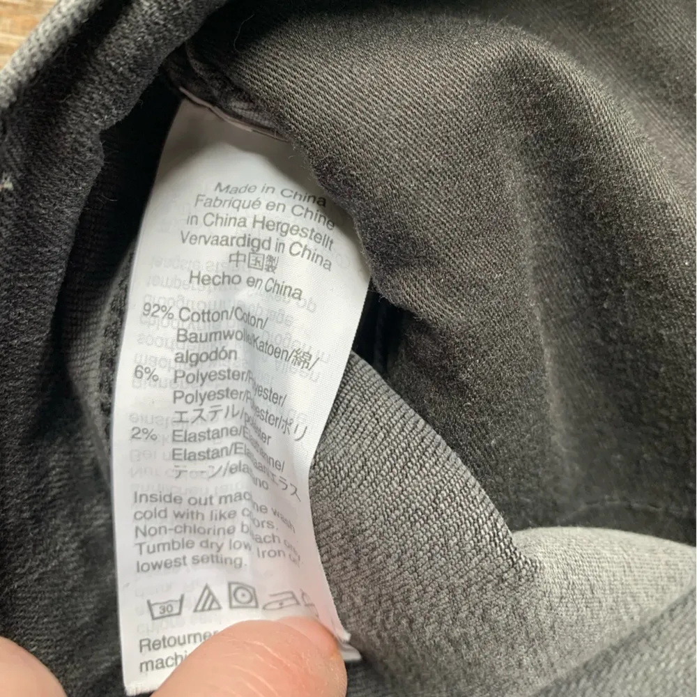 Madewell Black Button Up 10” High Rise Skinny Jeans Raw Hem 26P - Image 7