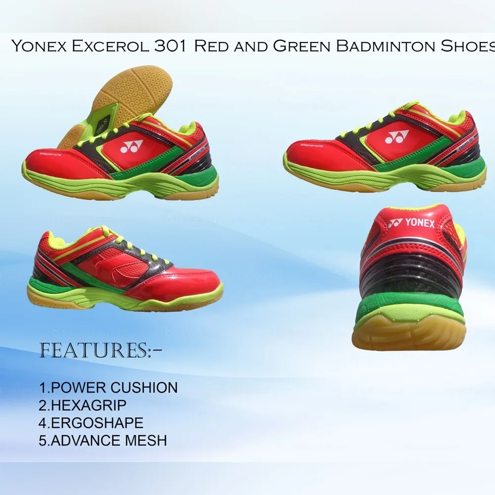 Yonex badminton shoes power cushion ergoshape unisex womens size 7 mens size 5.5 Red - Image 7