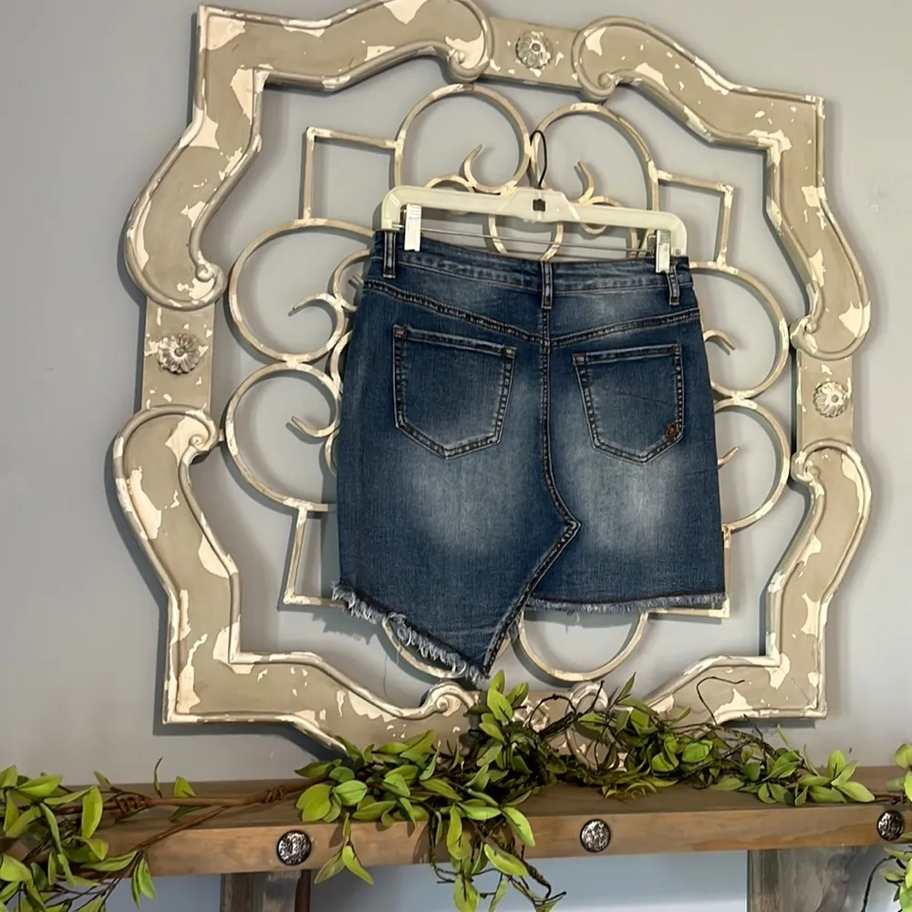 Denim Jean Skirt Indigo Rein Womens Junior 7 - Image 10