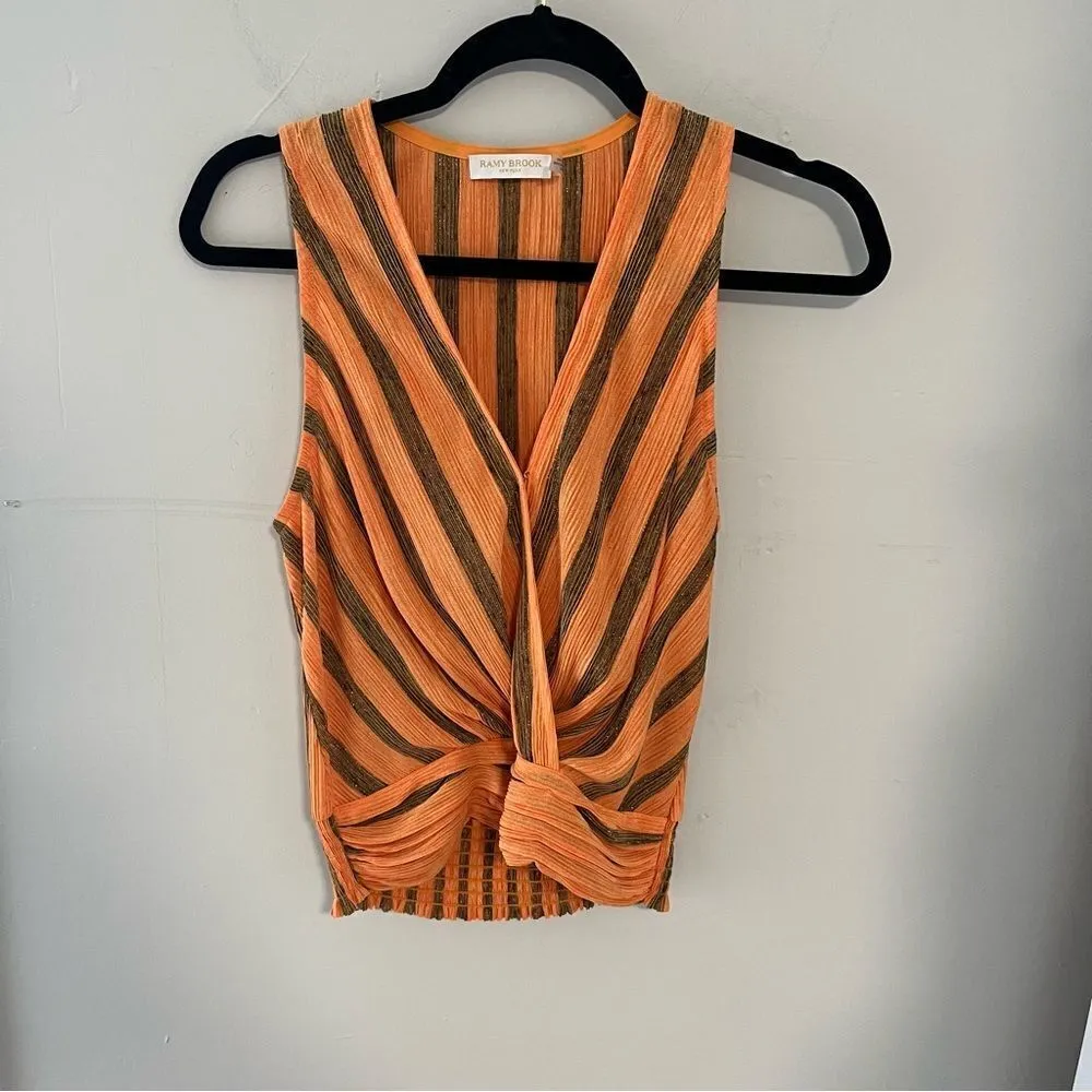 Ramy Brook Candice Top Gold Orange - Image 3