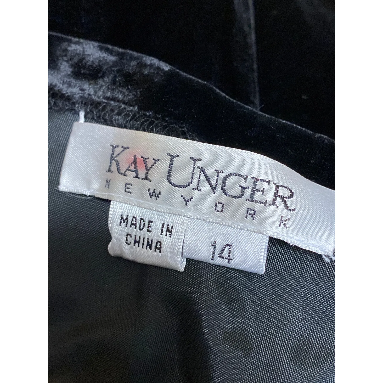 Kay Unger Women's Black Velvet High Rise Zip Back Maxi Straight Pencil Skirt 14 - Image 3