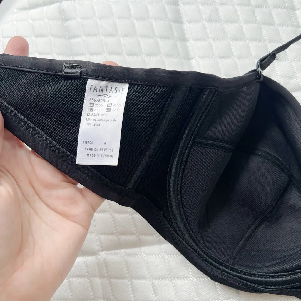 Fantasie • Versailles Twist Front Bandeau Bikini Top black halter underwire Size undefined - Image 7