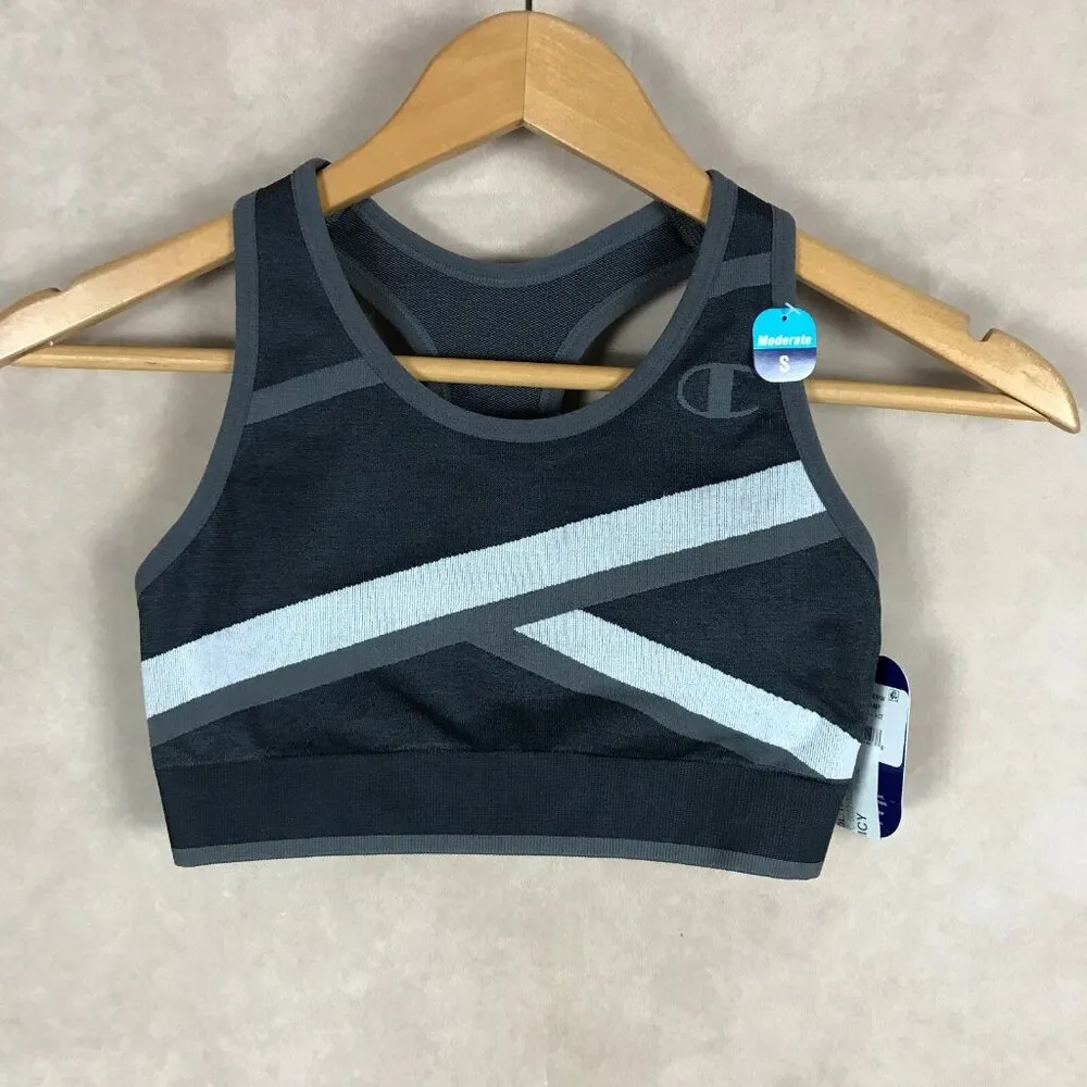 CHAMPION Colorblocked Racerback Compression Padded Sports Bra NWT S - Image 2