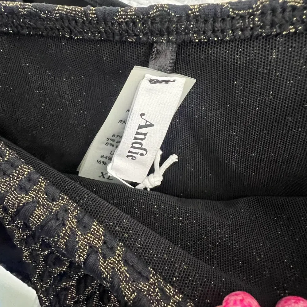 NWT Demi Moore x Andie Swim The Tropez Bottom Bikini Bottom Jacquard Size XL - Image 13