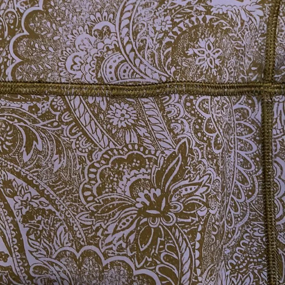 Lululemon Like Nothing 7/8 Tight Antique Paisley Sapphire Blue Black - Image 2