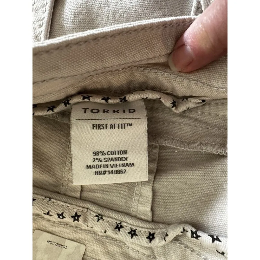 New Torrid Crop Twill Cropped Ankle Military Pants Women’s Plus Khaki Tan 14 - Image 4