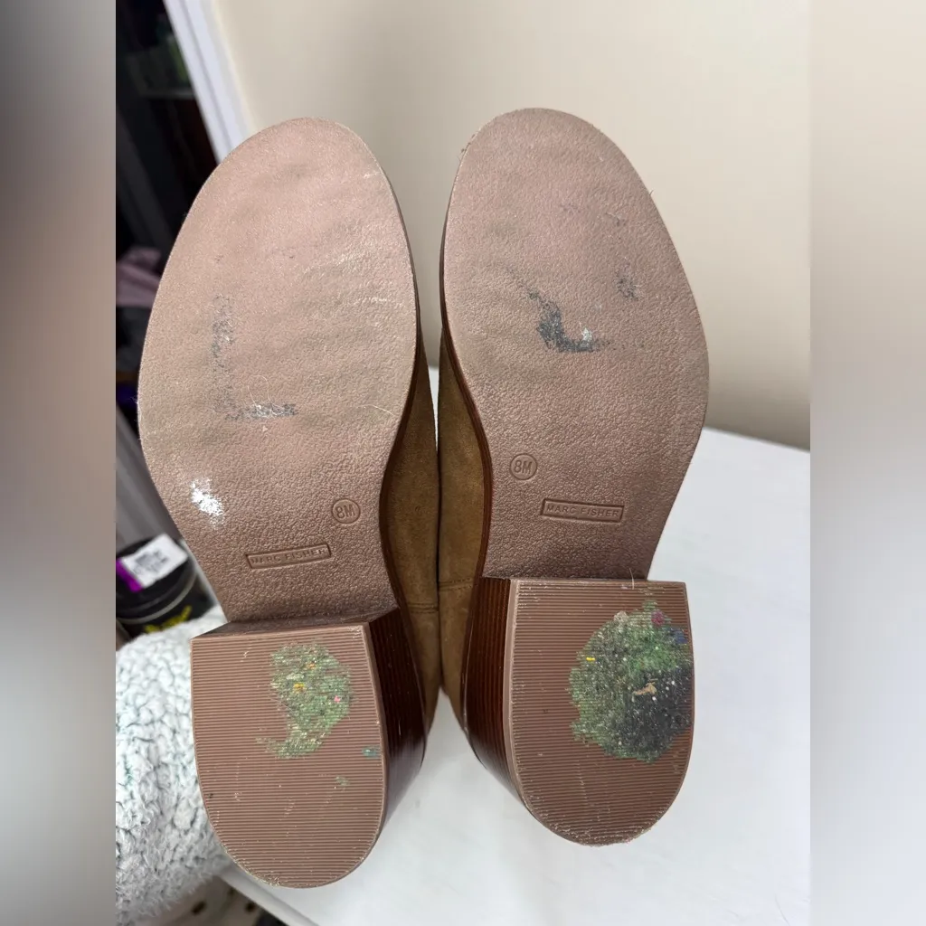 MARC FISHER Womens Brown Heel Pull-Tab Modesty Suede Leather Chelsea Boot 8 M - Image 10