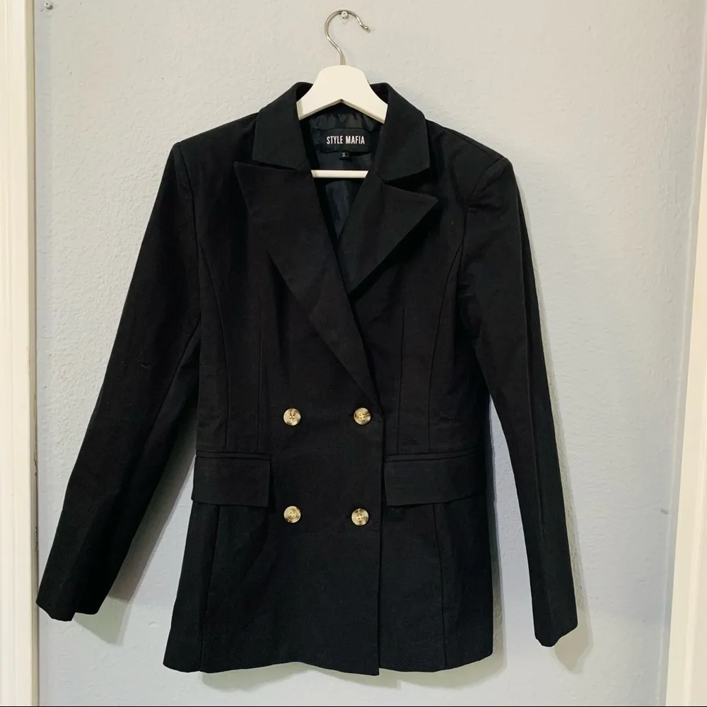 Women Style Mafia Black Jacket Size S - Image 10