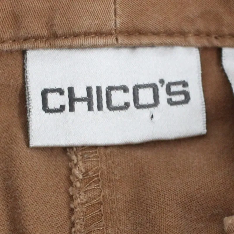 Chico's Cotton Capri Pant Size 1 Drawstring Ankle - Image 5