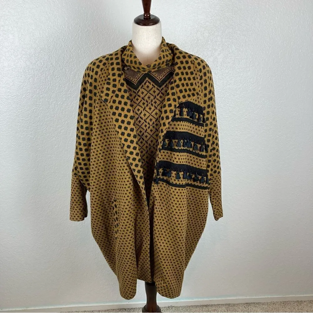 Vintage EYRE Walker Boho tassel sweater set Size M* READ Tan Size M - Image 3