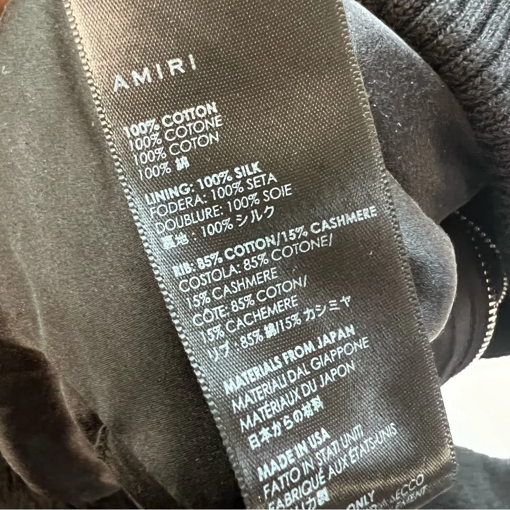 Amiri Sherpa Bomber black Jacket Sz M Size M - Image 6