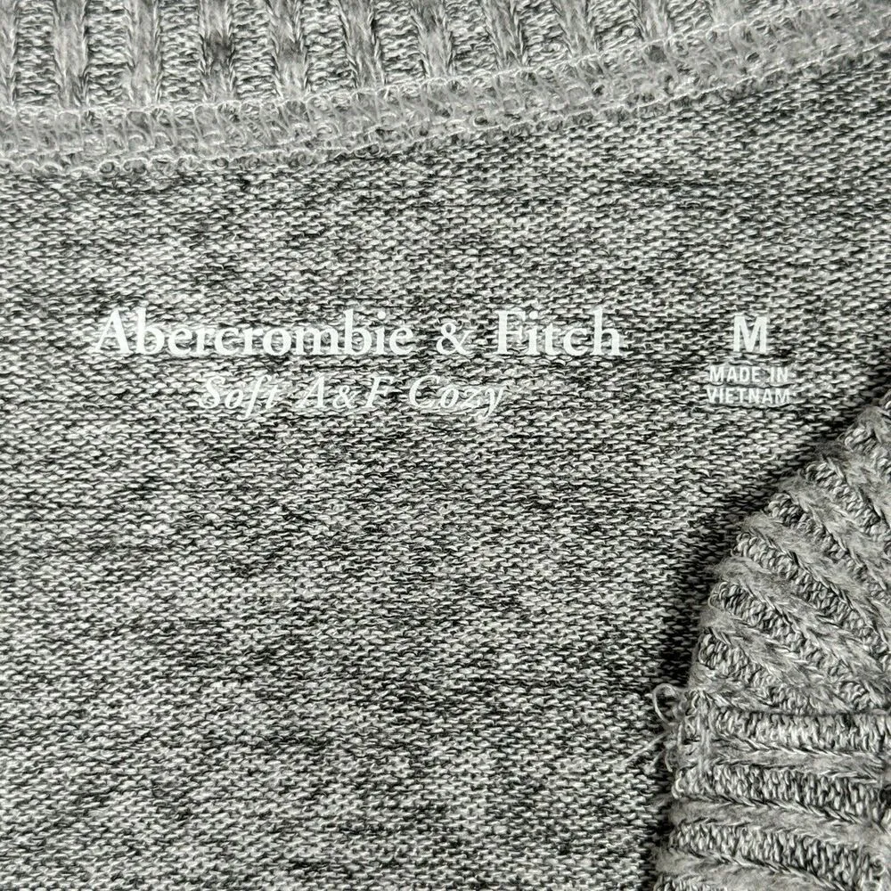 Abercrombie & Fitch Shirt Womens Medium Heather Gray Soft A&F Cozy Casual Lounge - Image 6