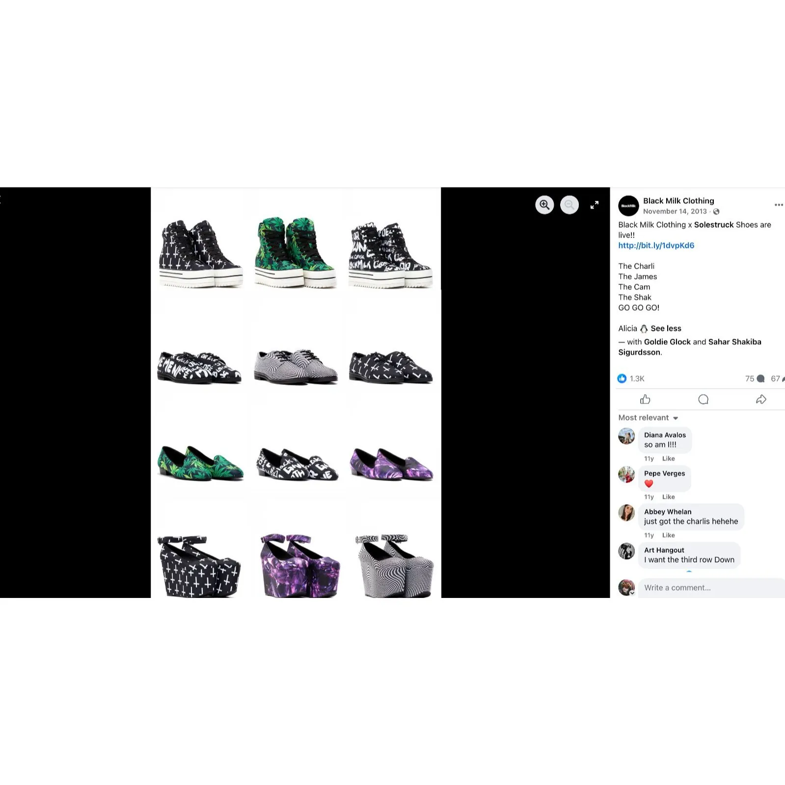 BlackMilk x Solestruck Oxford Shoes Women 8 The James You Make Me Sick Print White - Image 15