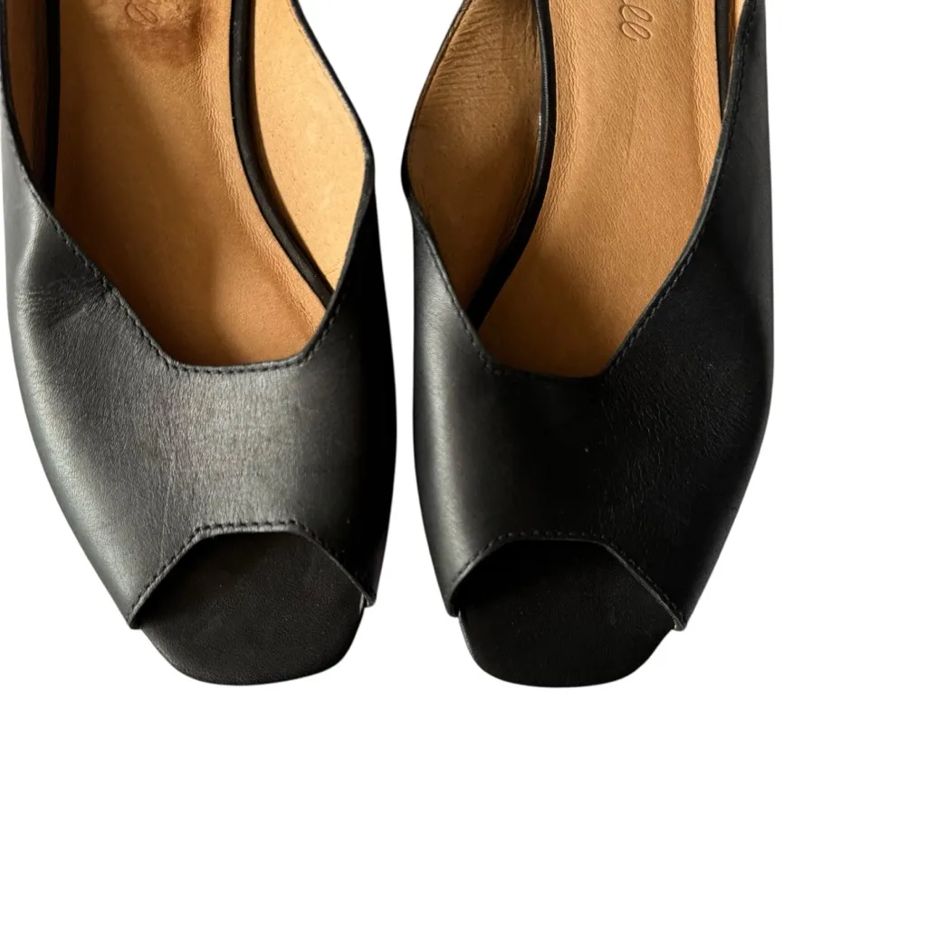 Madewell - The Erica Peep-Toe Mule in Leather Sz 7.5 - Image 3