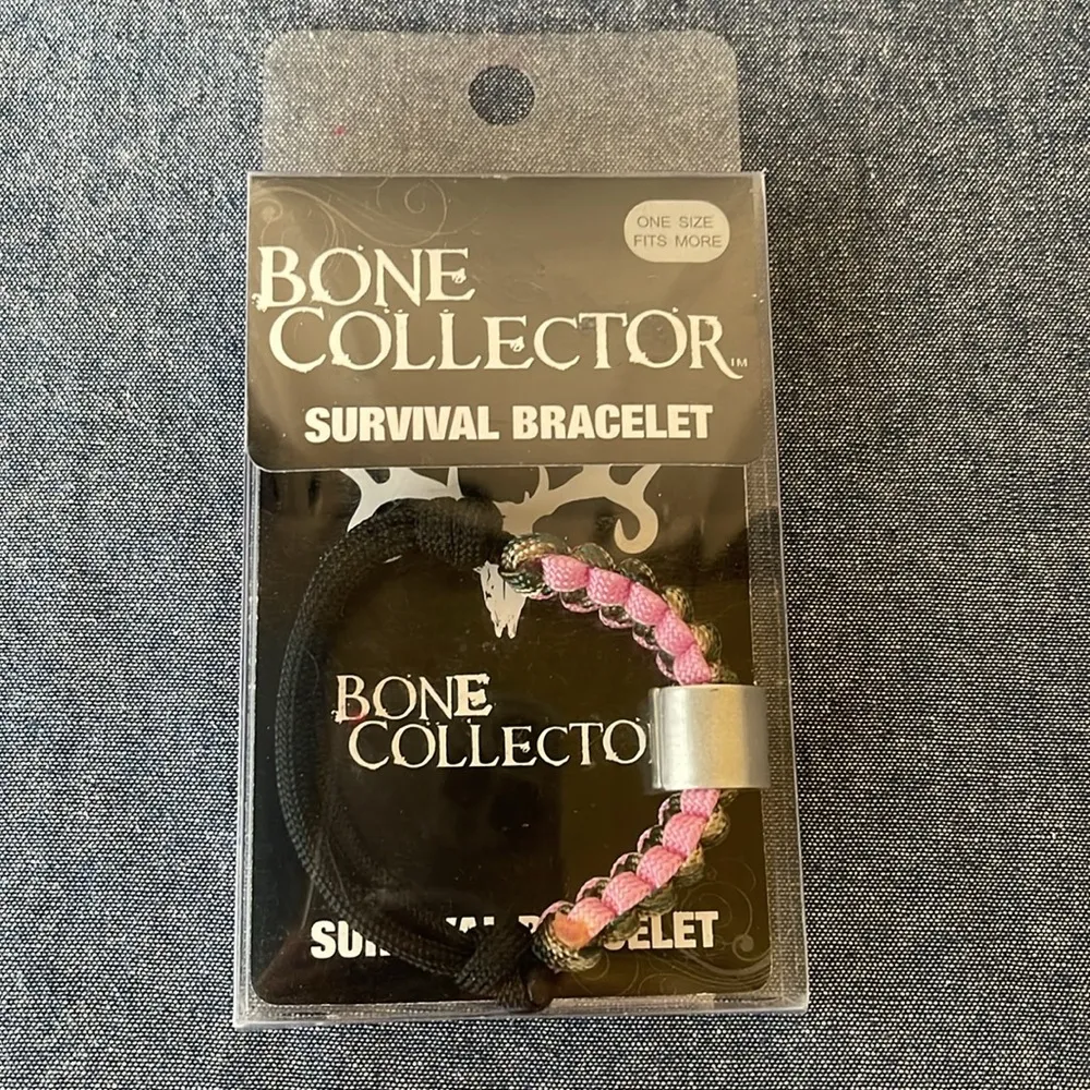 Bone Collector pink camo survival bracelet Black - Image 6