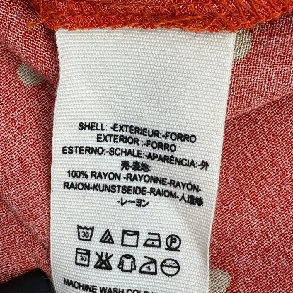 Free People All Yours Polkadot‎ Flounce Sleeve Mini Dress Orange V Neck 4 - Image 12