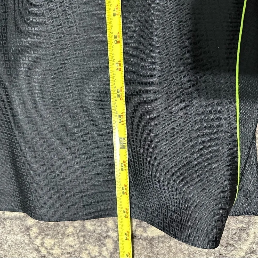 Christopher Totman Women’s Size 4 Black Lime Green Textured Silk Tulip Skirt - Image 9