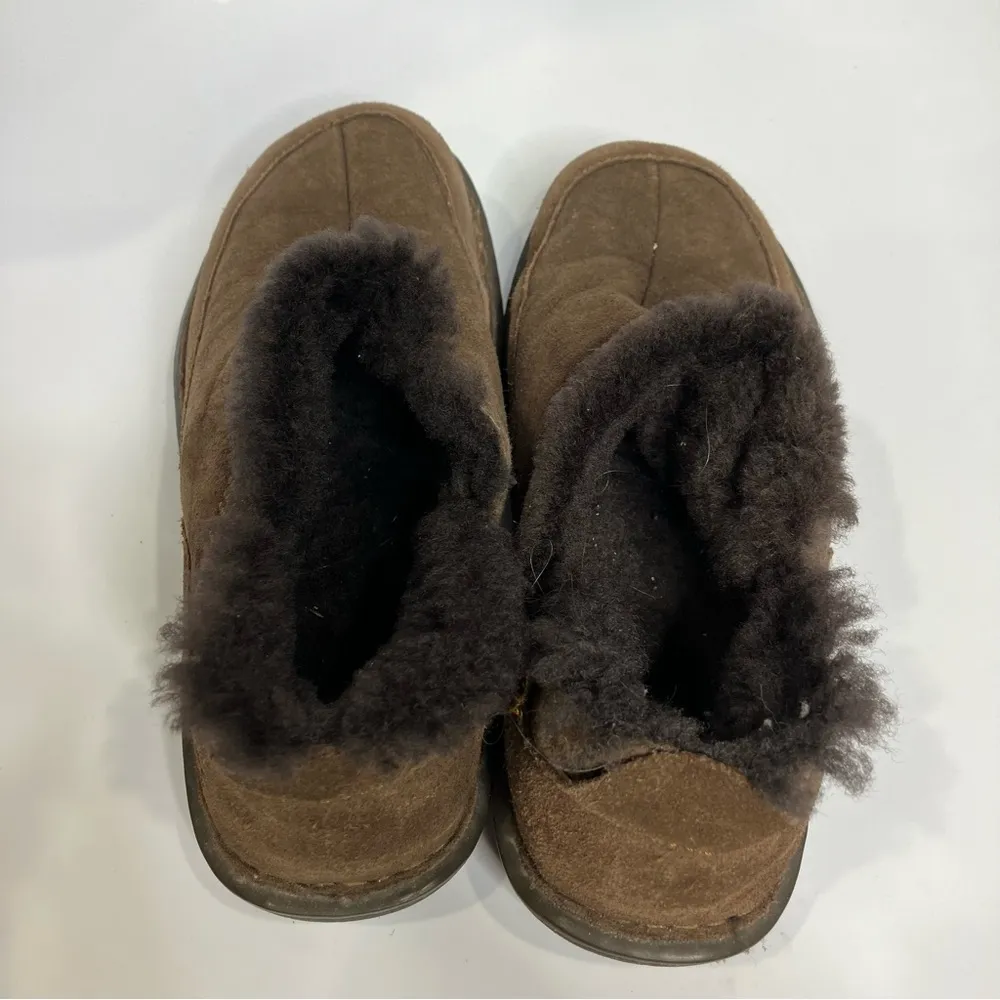 Born fur lined leather slip on shoes brown women’s size 9 casual cozy loungewear - Image 5