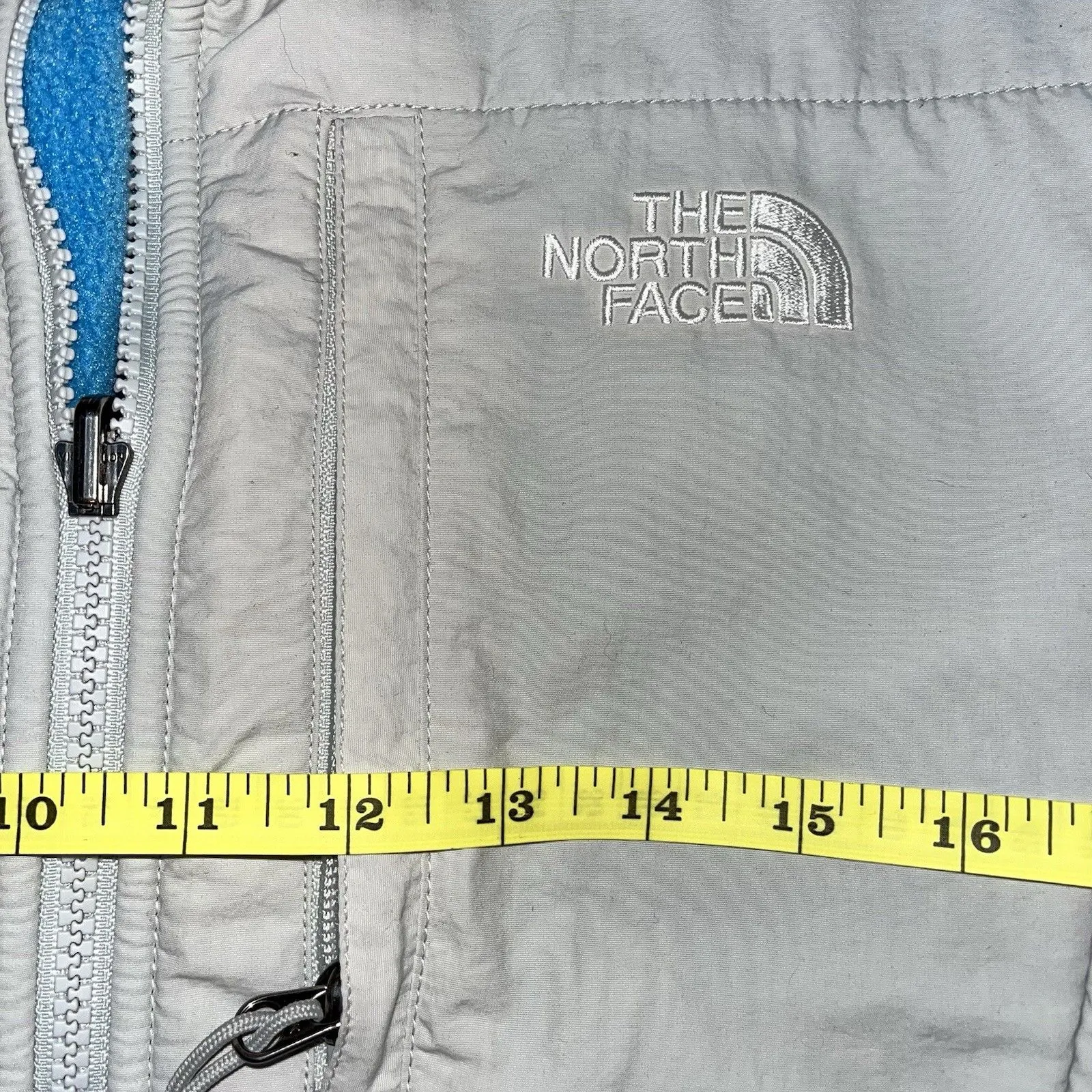 The North Face Denali Fleece Jacket Women Small Turquoise Blue Gray Full Zip - Image 5