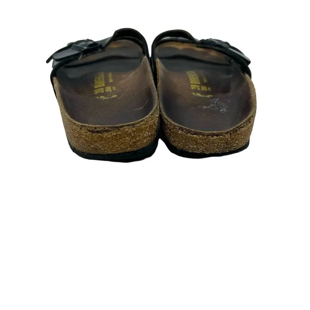 Birkenstock Ibiza Birko-Flor Slide Sandals Black‎ Patent Size 39 US 8 - 8.5 - Image 6