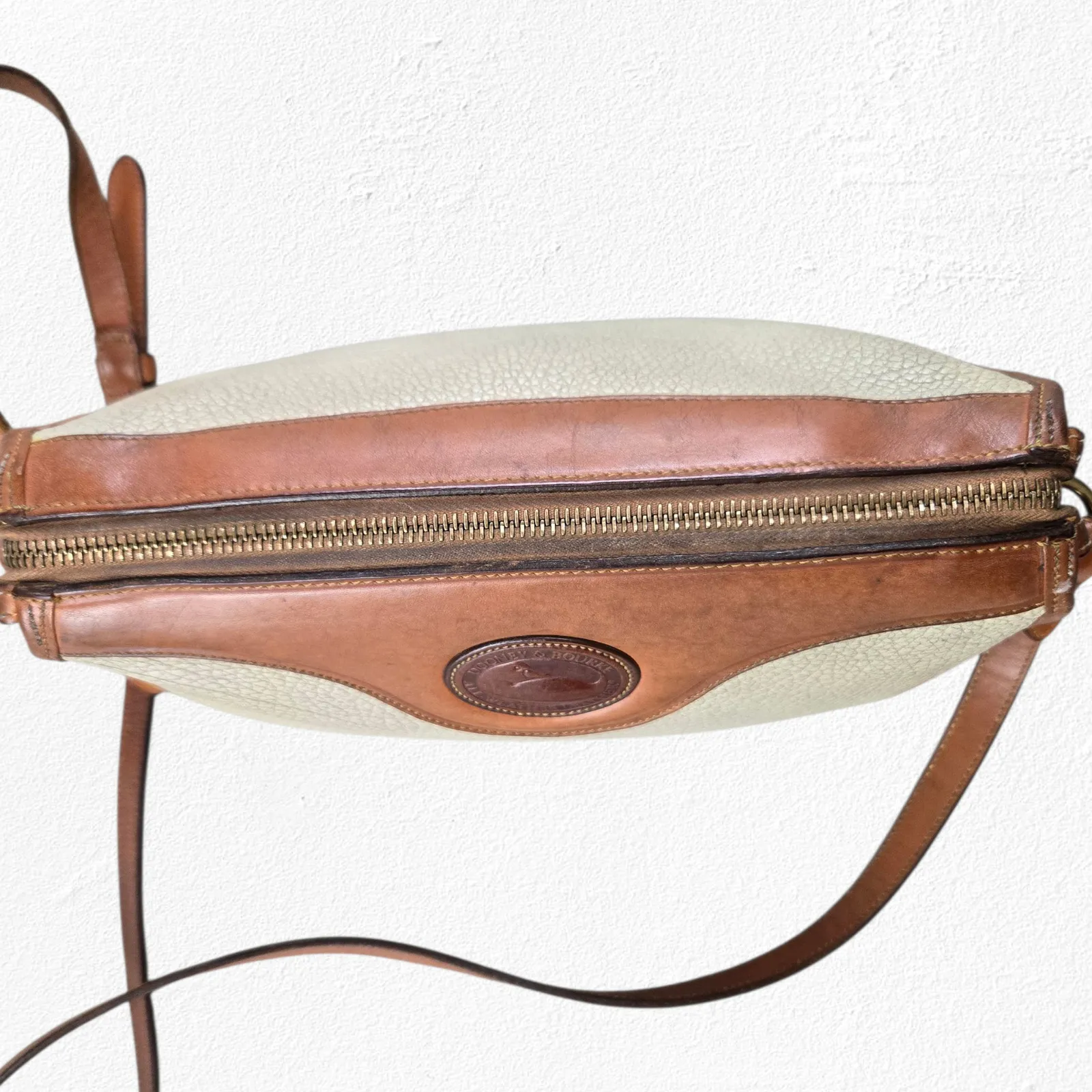 80s Vintage Dooney and Bourke Pebbled Leather USA Made All Weather Satchel Purse - Image 9