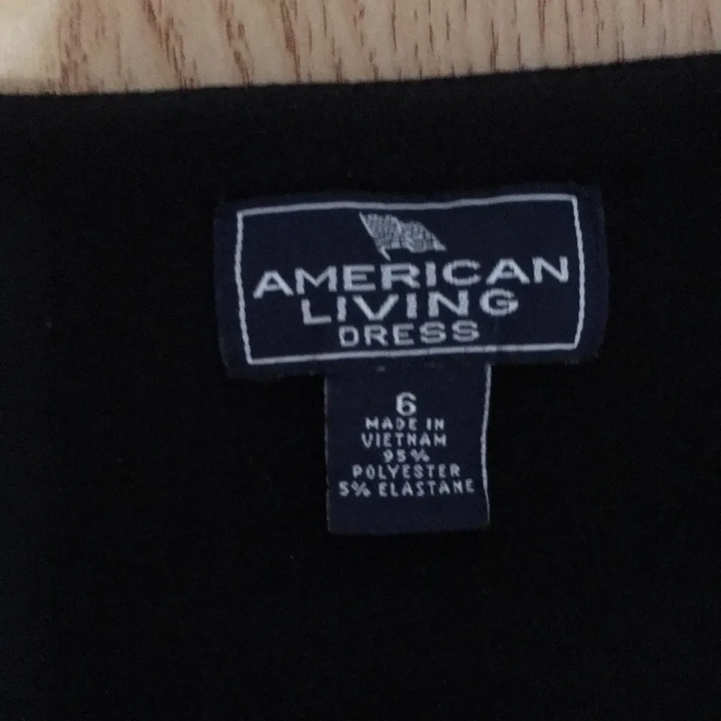 New Women’s American Living Ruched Dress Stretchy Soft Comfy Black Size 6 - Image 5