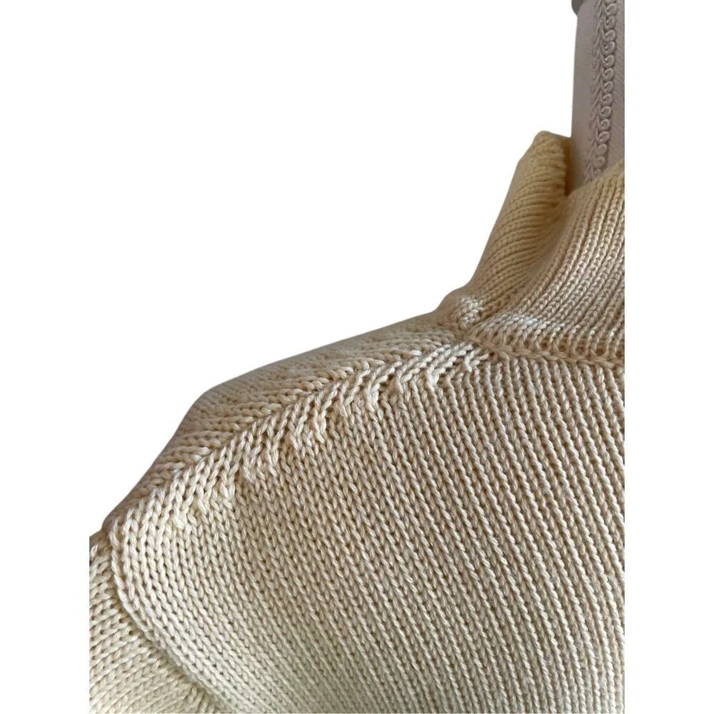 NWT Talbots Mock Neck Long Sleeve Wool Blend Sweater Yellow XL - Image 4