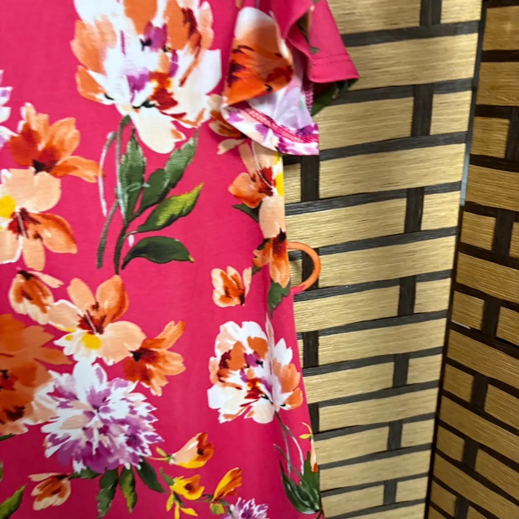 White Birch Pink‎ Floral Dress Size Medium - Image 4