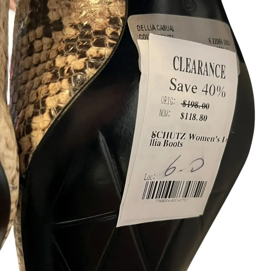 Schutz Dellia Casual Bootie Color Natural Snake Size 6 NIB w/dust bag - Image 10