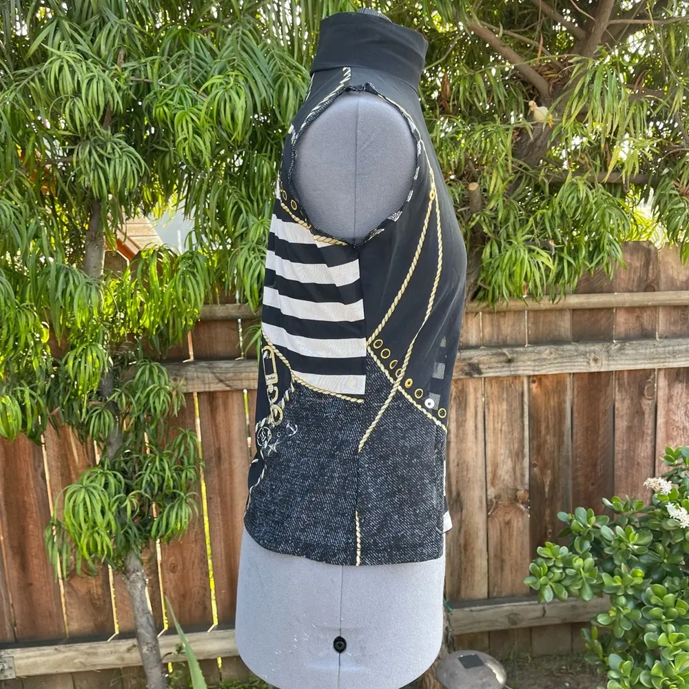 ST. JOHN SPORT Sheer Chain Turtleneck - Size Small - Image 6